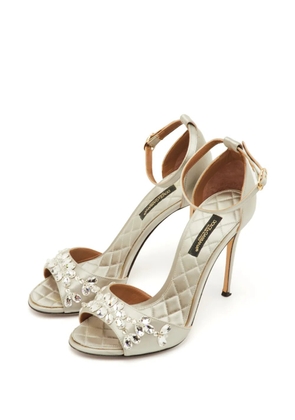 Dolce & Gabbana Pre-Owned crystal-embellished ankle-strap sandals - Silver