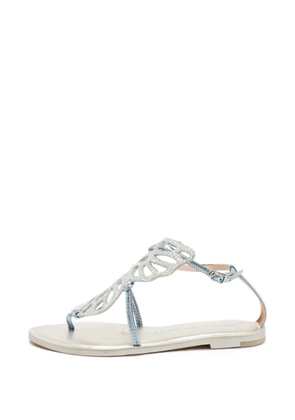 Sophia Webster Bibi Butterfly glitter sandals - Silver