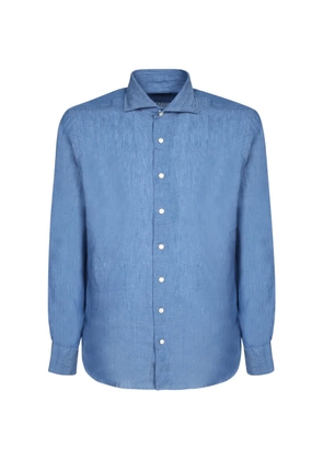 Dell'oglio long-sleeve spread-collar shirt - Blue