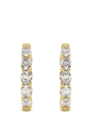 Diamond Essentials lab-grown diamond oval hoop earrings - Gold