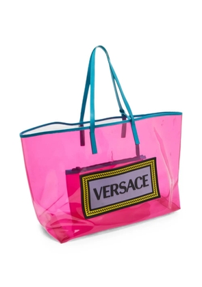 Versace Pre-Owned 1990s logo-patch tote bag - Pink