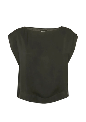 Emporio Armani Pre-Owned silk cropped top - Black