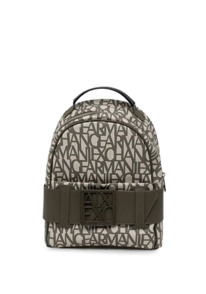 Armani Exchange logo-print backpack - Green