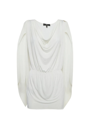 Elisabetta Franchi draped cinched-waist tunic mini dress - White