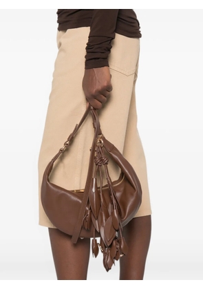Sportmax tassel-detail leather shoulder bag - Brown