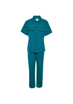 Bottega Veneta Pre-Owned flap-pocket shirt and trousers set - Blue