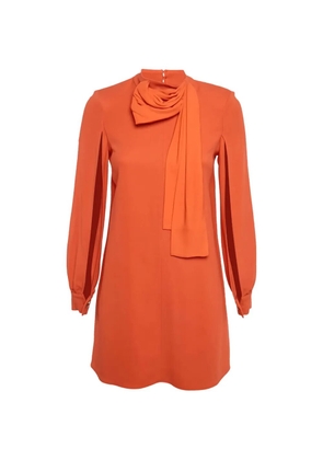Elisabetta Franchi draped-neck mini dress - Orange