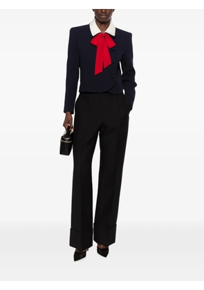 Valentino Garavani bow-detail cropped jacket - Blue