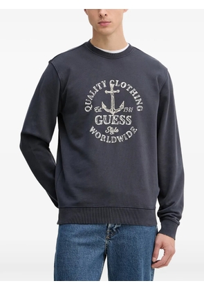 GUESS USA embroidered crew-neck sweatshirt - Blue