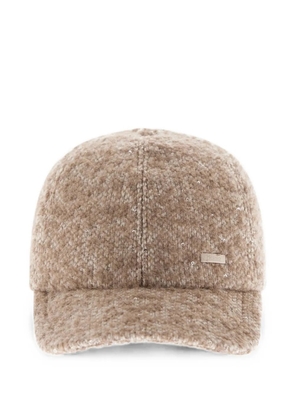 Herno sequin-embellished bouclé baseball cap - Neutrals