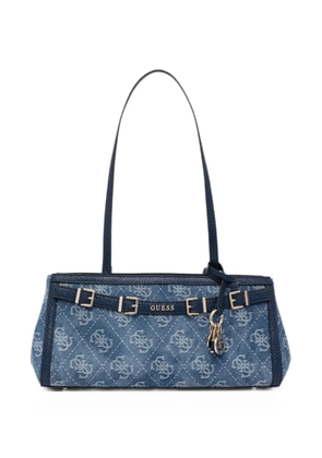 GUESS USA monogram-print denim tote bag - Blue