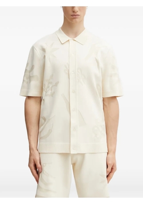Filling Pieces intarsia-knit short-sleeve shirt - Neutrals