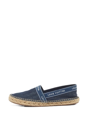 Louis Vuitton Pre-Owned logo-tape espadrilles - Blue