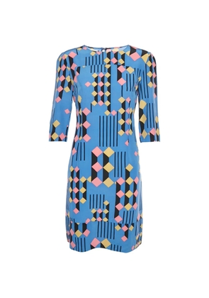 Marni Pre-Owned geometric-print mini dress - Blue