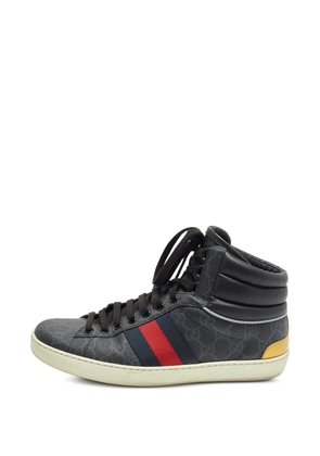 Gucci Pre-Owned Ace GG high-top sneakers - Black