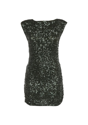 alice + olivia sequin-embellished bodycon mini dress - Green