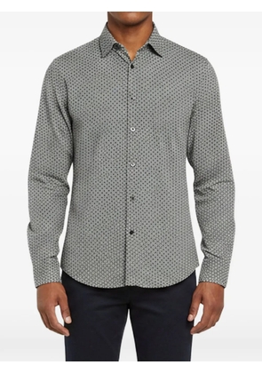 Gucci Pre-Owned button-down long-sleeve printed cotton shirt - White