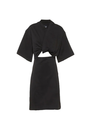 Jacquemus Pre-Owned Bahia twisted T-shirt dress - Black