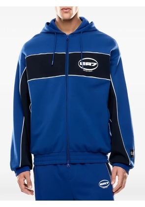 Ea7 Emporio Armani logo-print zip-up hoodie - Blue