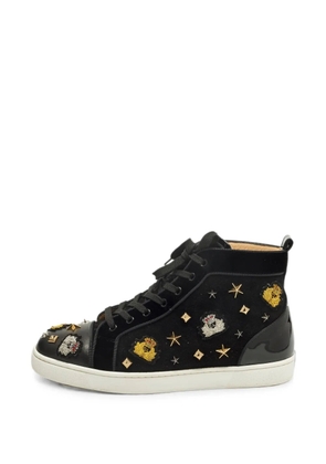 Christian Louboutin Pre-Owned Louis embellished high-top sneakers - Black