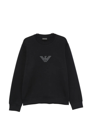 Emporio Armani logo-patch sweater - Blue