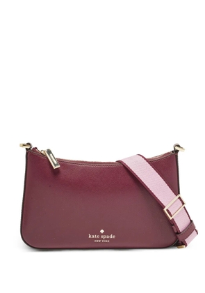 Kate Spade logo-print crossbody bag - Purple