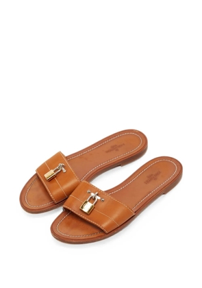 Louis Vuitton Pre-Owned Lock It padlock sandals - Brown