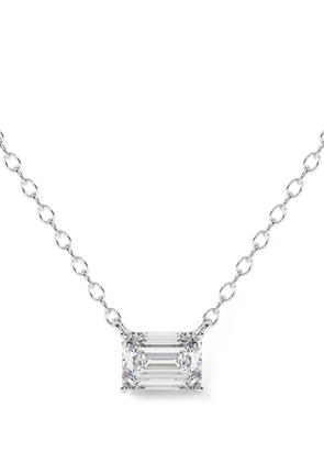 Diamond Essentials lab-grown diamond emerald-cut necklace - Silver