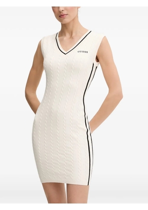 GUESS USA cable-knit sleeveless mini dress - Neutrals