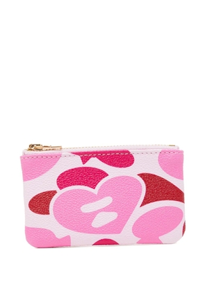 APEE™ by *A BATHING APE® heart-camo cardholder - Pink