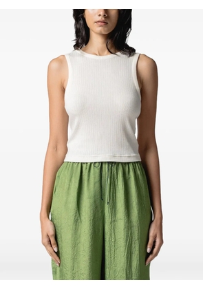 Muller Of Yoshiokubo twist-back ribbed tank top - White
