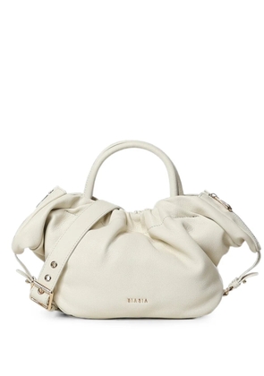 BIASIA logo-detail ruched shoulder bag - Neutrals