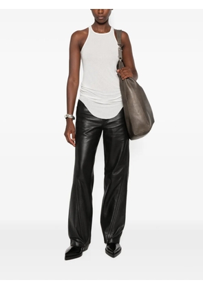 Rick Owens ribbed curved-hem top - Neutrals