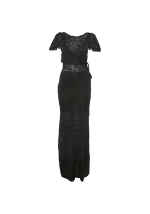 CHANEL Pre-Owned lace-detail maxi dress - Black