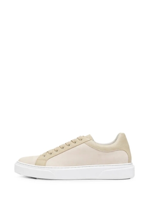 Pal Zileri panelled leather-trim sneakers - Neutrals