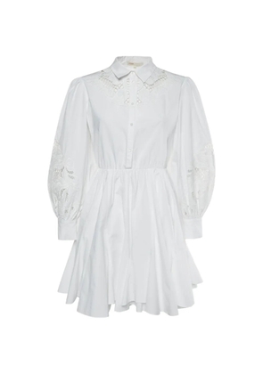Maje Rebello cotton shirt mini dress - White