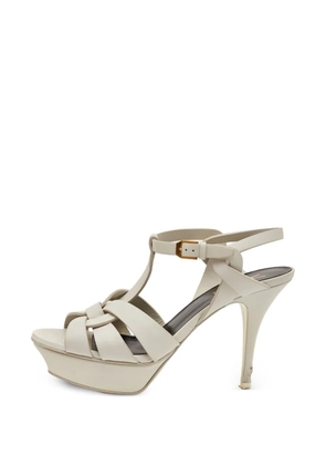 Saint Laurent Pre-Owned Tribute platform sandals - White