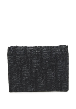 Christian Dior Pre-Owned Oblique canvas flap card case - Black