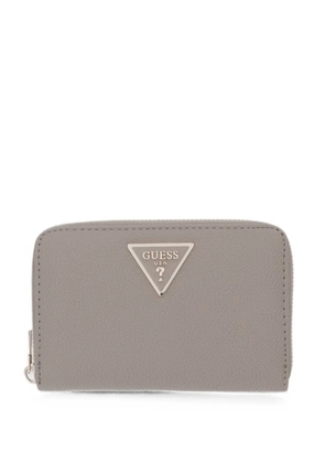 GUESS USA Laurel logo-plaque pebbled-effect wallet - Neutrals