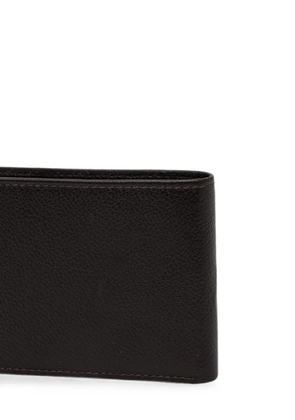Aeronautica Militare logo-plaque grained leather wallet - Brown
