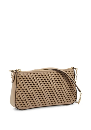 Michael Kors Vintage Empire woven leather shoulder bag - Neutrals