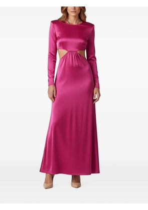 Elisabetta Franchi cut-out lamé maxi dress - Pink