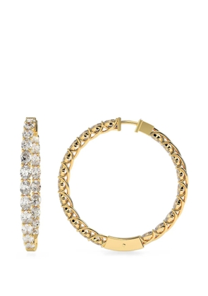 Diamond Essentials hoop-design diamond earrings - Gold