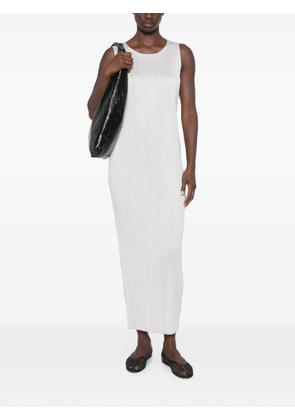 Pleats Please Issey Miyake pleated-design midi dress - Grey