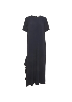 Max Mara maxi asymmetric crepe dress - Blue
