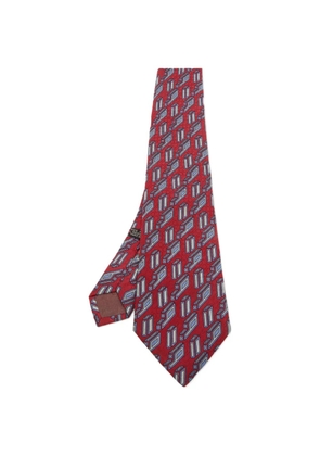 Christian Dior Pre-Owned Christian Dior logo-pattern tie - Red