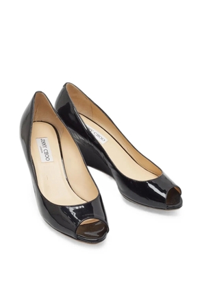 Jimmy Choo Pre-Owned Baxen peep-toe wedge pumps - Black