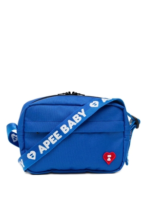 APEE™ by *A BATHING APE® heart-patch mini bag - Blue
