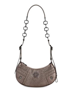 Philipp Plein mini leather shoulder bag - Brown