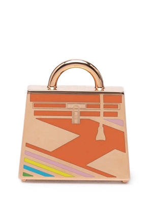 Hermès Pre-Owned 2000-2026 Rose Gold Plated Curiosite Kelly Laque H Vibration Charm costume pendant - Pink